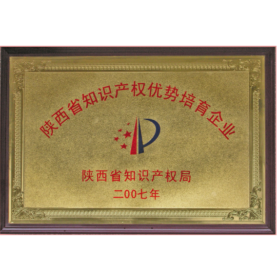 陜西省知識(shí)產(chǎn)權(quán)優(yōu)勢培育企業(yè)